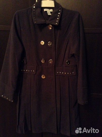 Новое серое пальто 11лет(146)