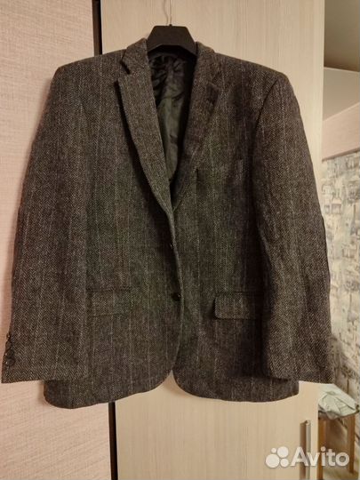 Винтажный твидовый пиджак Canda в елочку