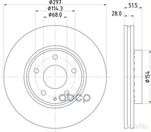 Диск тормозной перед ND5023K nisshinbo