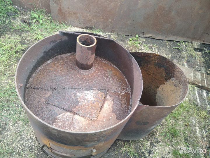 Печка для бани с баком бу