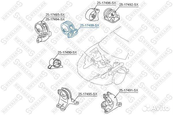 Подушка двигателя правая mitsubishi galant ea3a/ea