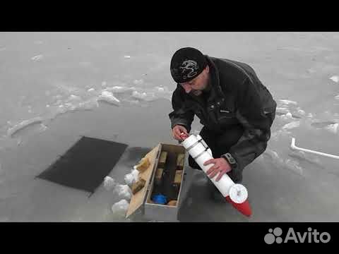 Как поставить сеть под лёд с помощью лебёдки?