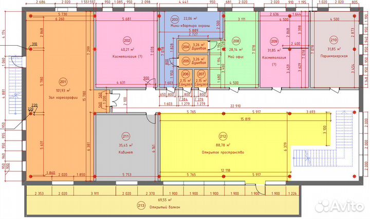 Замеры помещения, обмерный план