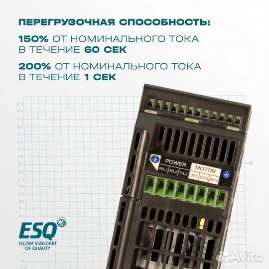 Частотный преобразователь ESQ-A500 2.2 кВт 220В