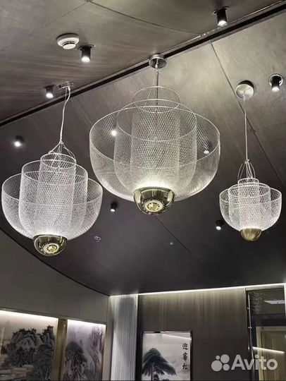 Дизайнерская люстра Meshmatics Chandelier хром