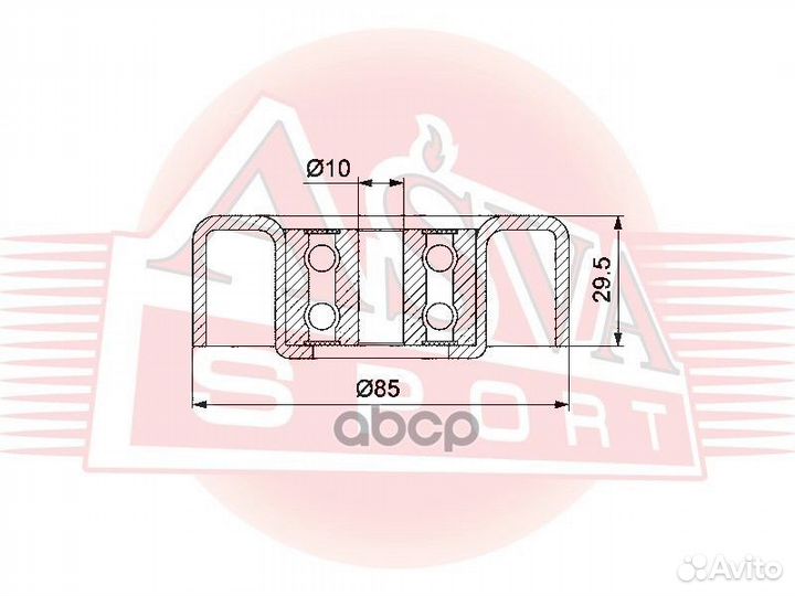 Ролик натяжной навесного оборудования tybp059 asva