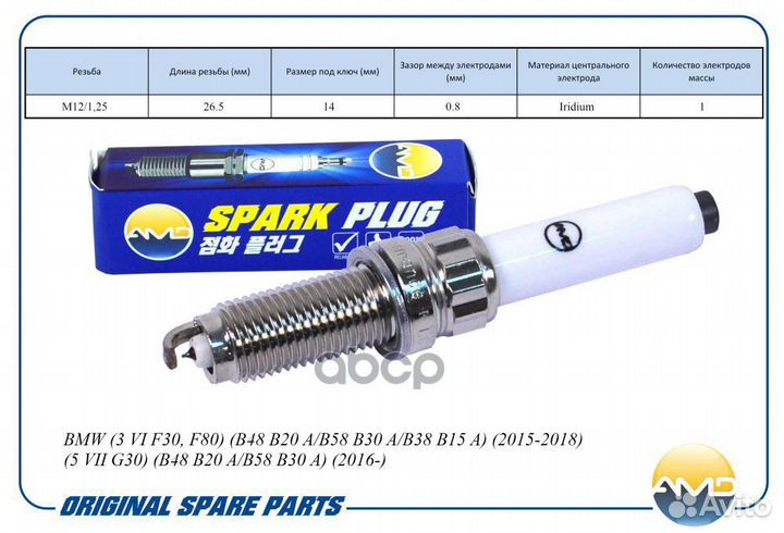 Свеча зажигания (Iridium) BMW (3 VI F30, F80)