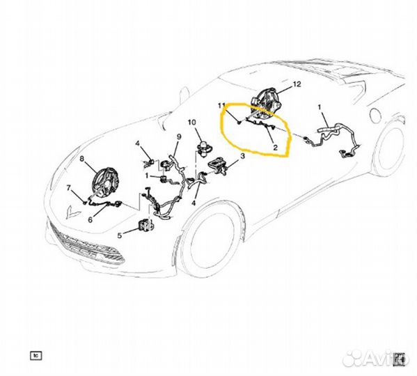 Датчик abs задний правый Chevrolet Corvette С7 LT1