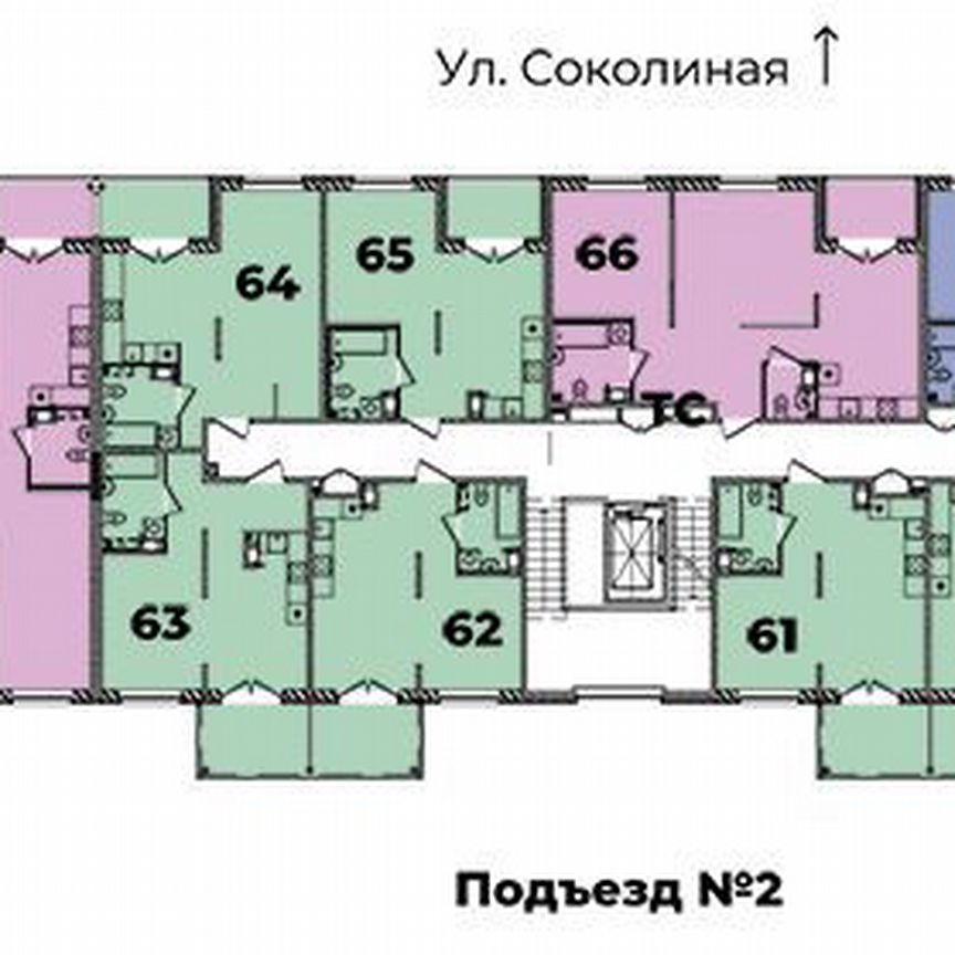 1-к. квартира, 34,4 м², 3/4 эт.