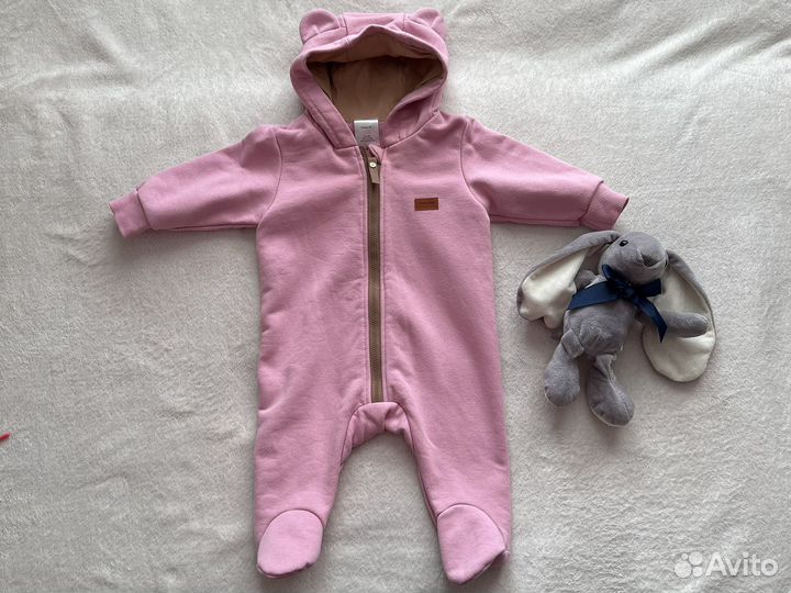 Комбинезон для девочки розовый zipkids 68