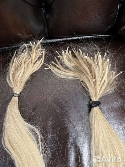 Волосы для наращивания 40 см блонд