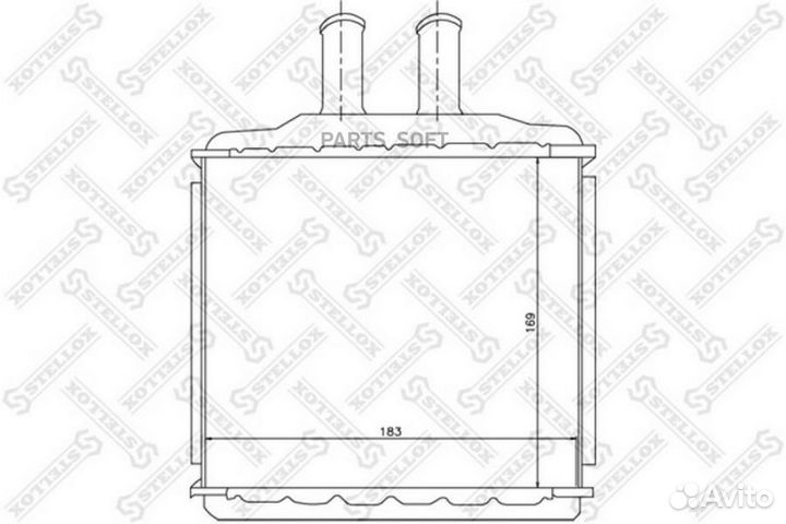 Stellox 1035105SX Радиатор печки Chevrolet Lacetti