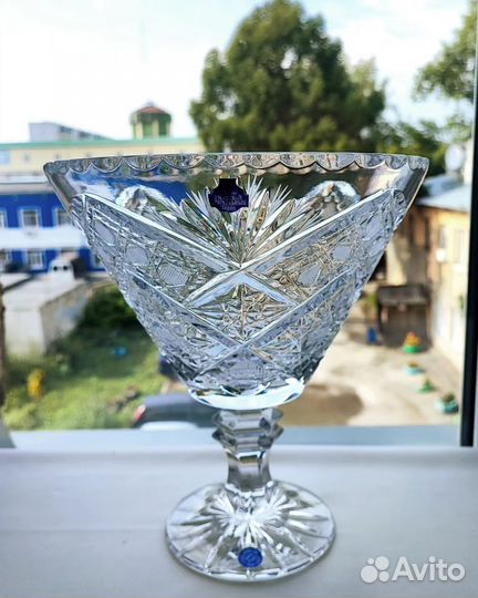 Ваза для фруктов хрусталь