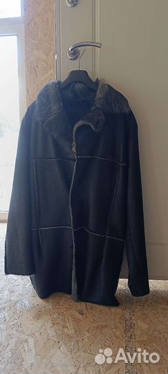 Дубленка мужская с мехом волка