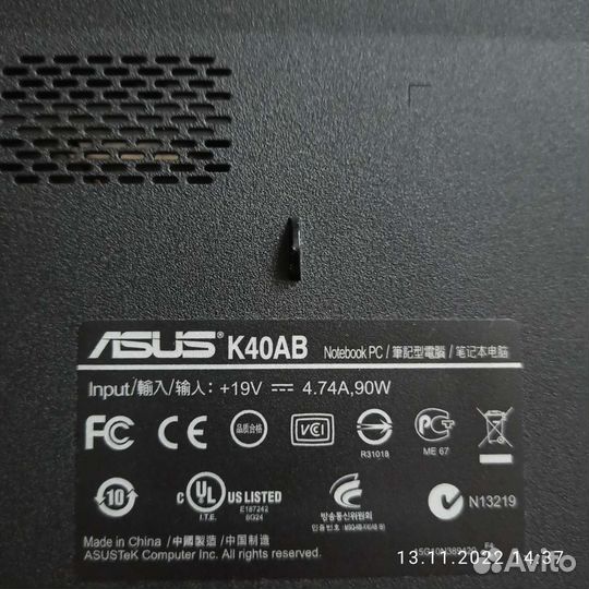 Корпус для ноутбука asus