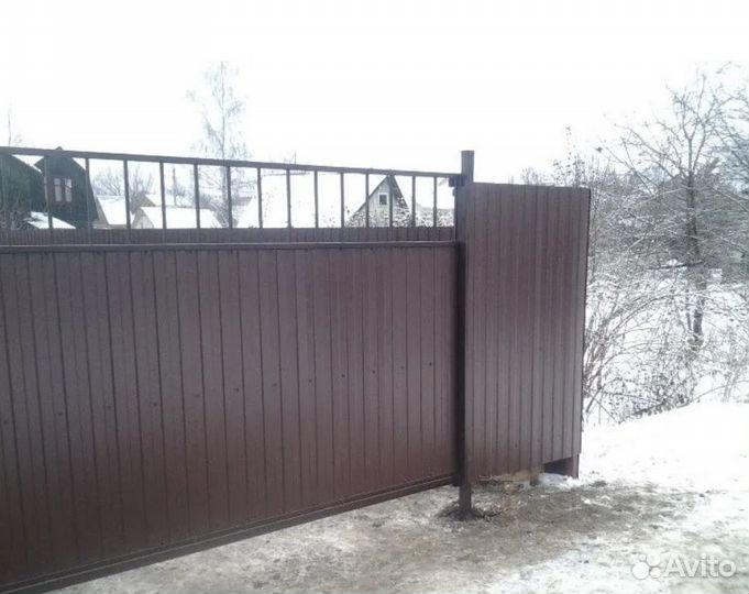 Откатные ворота с установкой Пенза