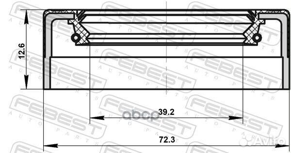 Сальник полуоси 39.2X72.3X12.6X13.5 95NDS41721314C