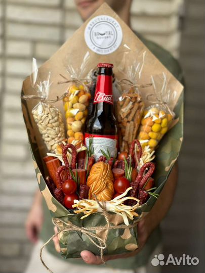 Букет Мужской Мясной Съедобный Конверт