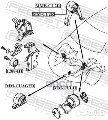 Опора кпп mitsubishi Outlander I febest MM-CU2R