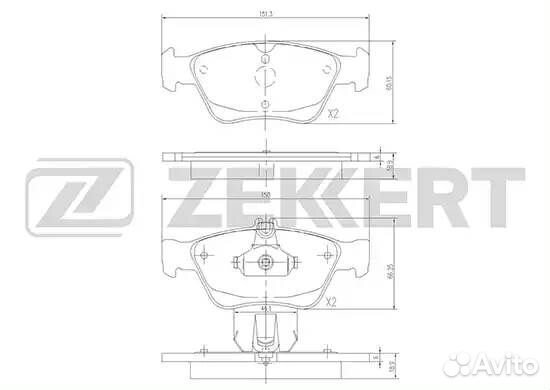 Колодки тормозные передние MB C-Class (W202) 95-;