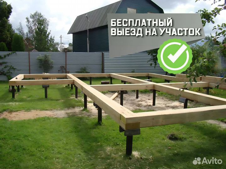 Ремонт фундамента винтовыми сваями