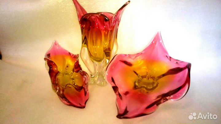 Богемское стекло цветное