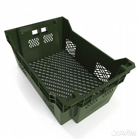 Ящик овощной вкладываемый 600х400х245 мм зелёный