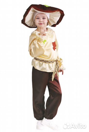 Костюм шляпа Гриба Боровика Мухомора детям прокат