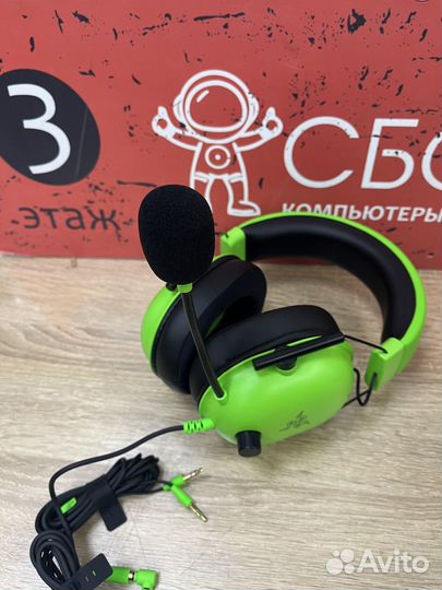 Игровые наушники Razer BlackShark V2 X зеленый