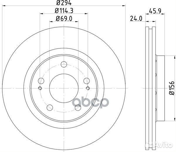 Диск тормозной перед ND3044K nisshinbo