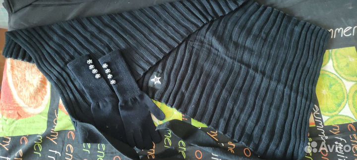 Шарф+перчатки