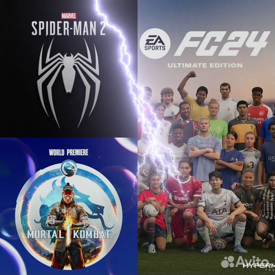 Mortal kombat 1, FIFA 24, Ea FC 24, Spider man 2