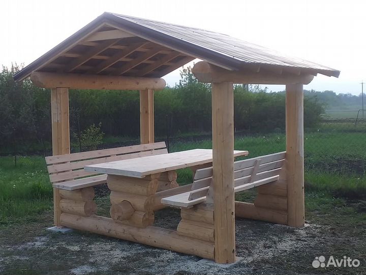 Беседка из сруба (бревна)
