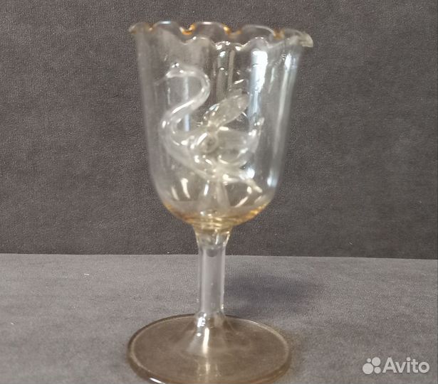 Фужер/ рюмка коллекционная с лебедем