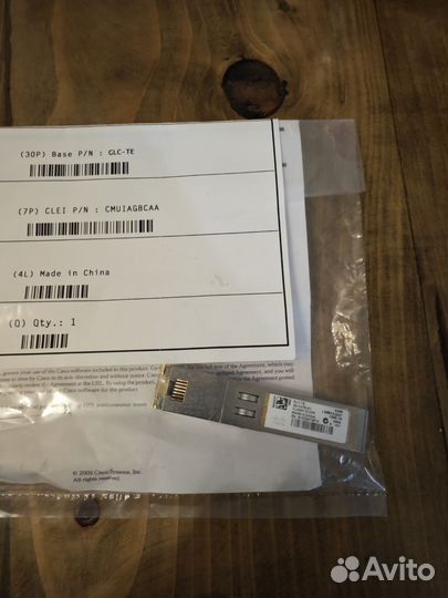 Модуль оптический SFP Cisco GLC-TE (30-1475-01)