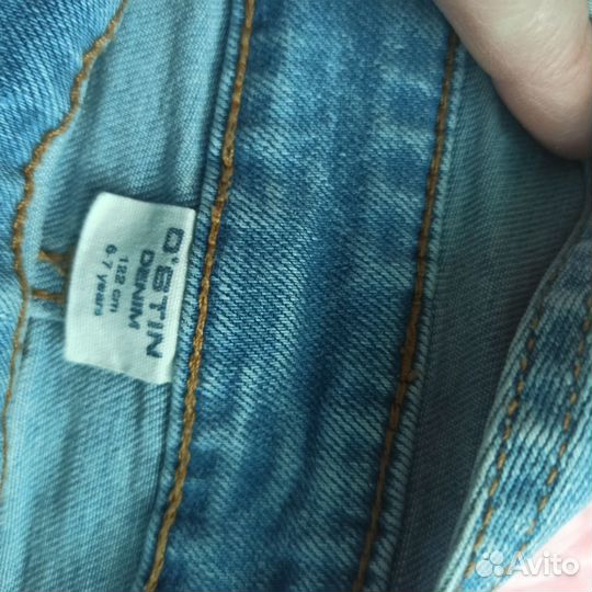 Джинсовый комбинезон для девочки 116 и 122