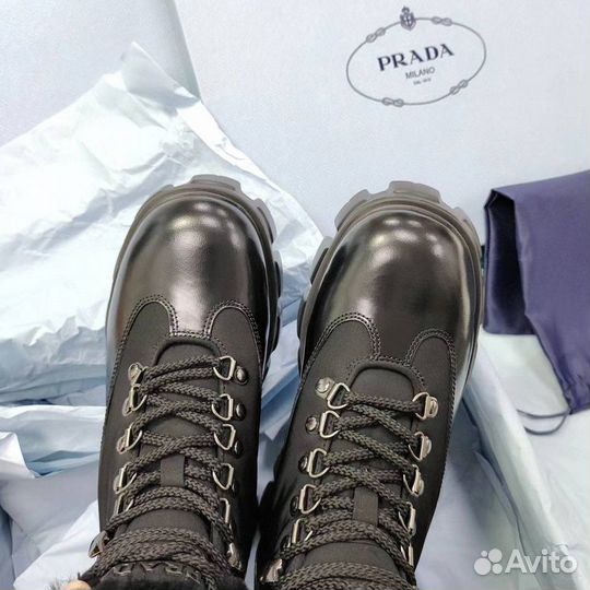 Ботинки зимние prada 36,39,40,41 премиум