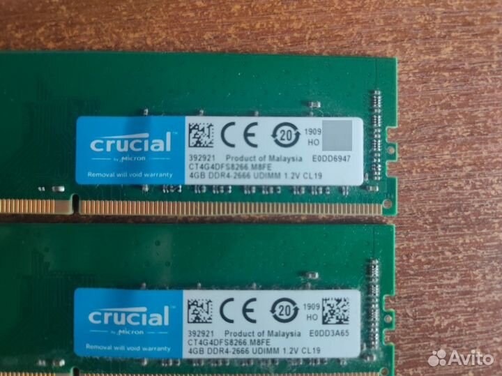 Оперативная память ddr4 8gb crucial 2666