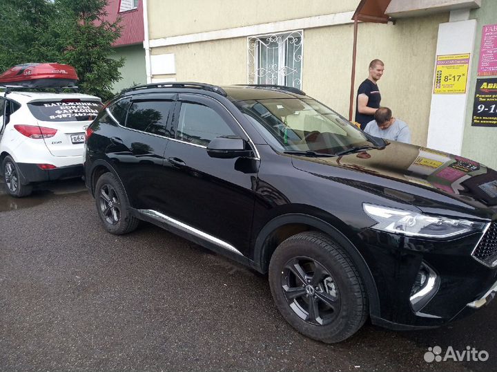 Рейлинги Haval F7 черные без сверления