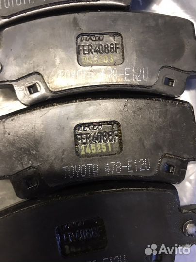 Тормозные колодки задние toyota corolla
