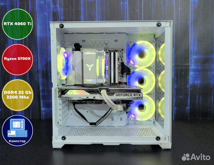 Сборка пк AMD5700X-RTX4060Ti-32DDR4-KYB4239617-A520