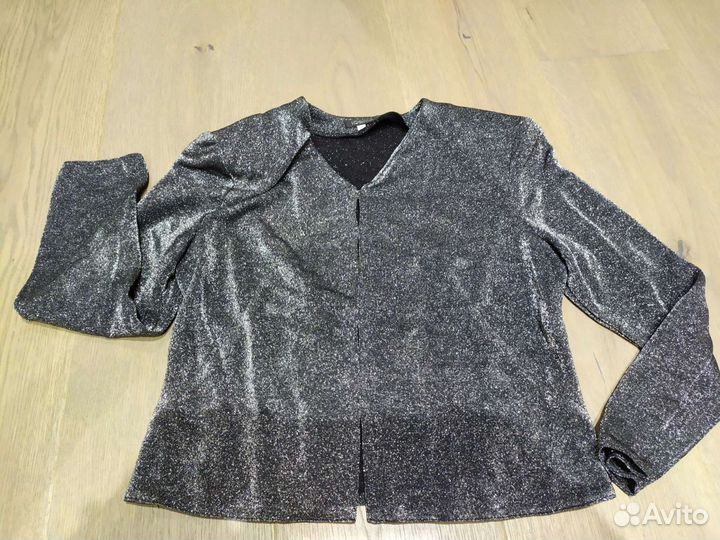 Блузка, металлик, нарядная 42 размер