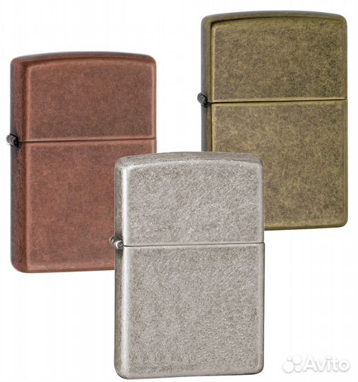 Зажигалки Zippo с покрытиями под старину