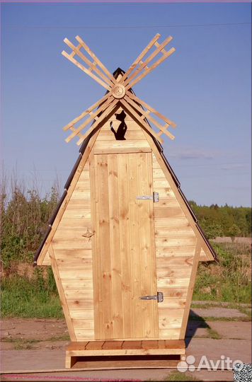 Дачный туалет деревянный HME563