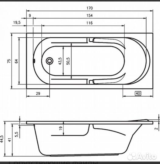Акриловая ванна riho future