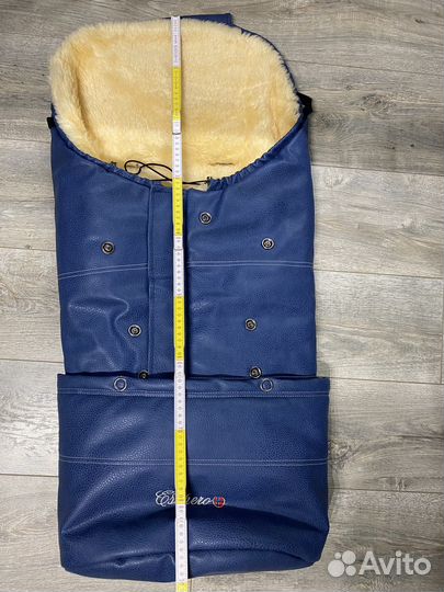 Зимний конверт в коляску на овчине