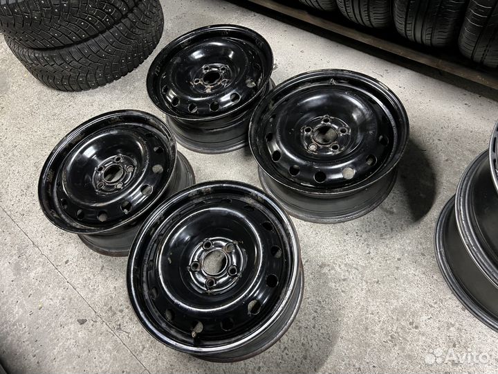 Штампованные диски 5x100 Vw Polo Rapid R15