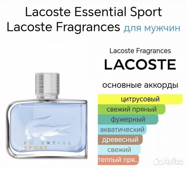 Духи тестер Lacoste Essential sport 60 мл