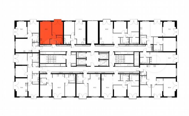 1-к. квартира, 41,6 м², 15/32 эт.