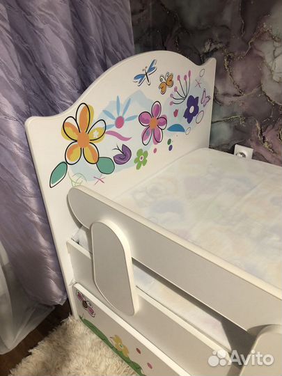 Детская кровать от 3 лет с бортикам бу